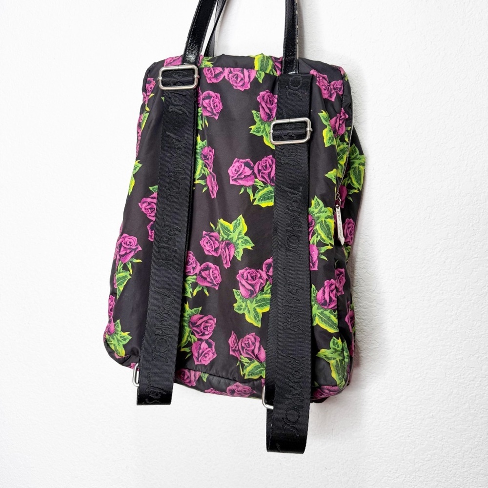 Betsy Johnson Roses Backpack Tote Monogram B - Picture 3 of 7